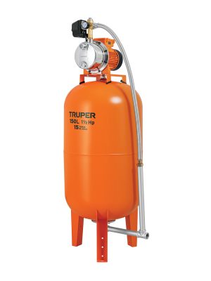 12257 - Equipo hidroneumático 150L, bomba Jet inox. 1-1/2 HP, TRUPER