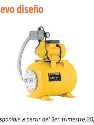 20183 - Equipo hidroneumático 24L, bomba periférica 1/2 HP, Pretul