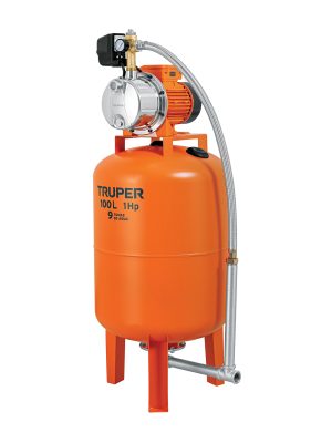 12255 - Equipo hidroneumático 100L, bomba Jet inox. 1 HP, TRUPER