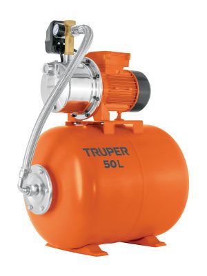 104048 - Equipo hidroneumático 50L, bomba jet inox. 1 HP, TRUPER