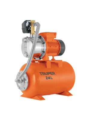 104046 - Equipo hidroneumático 24L, bomba jet inox. 3/4 HP, TRUPER