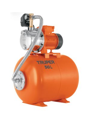 104047 - Equipo hidroneumático 50L, bomba jet inox. 3/4 HP, TRUPER