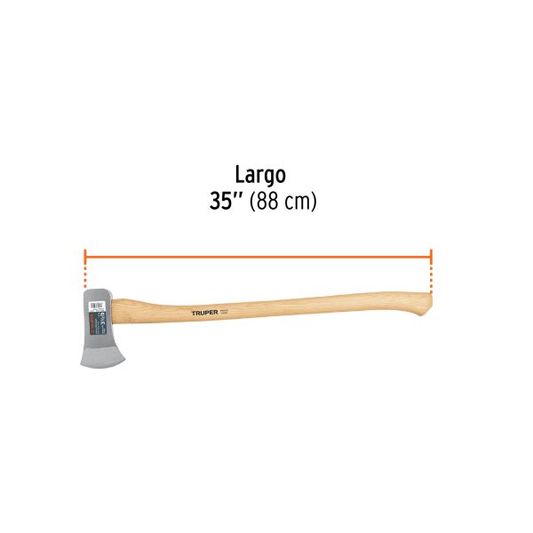 14958 - Hacha Michigan 3-1/2 lb, mango de hickory 34', Truper