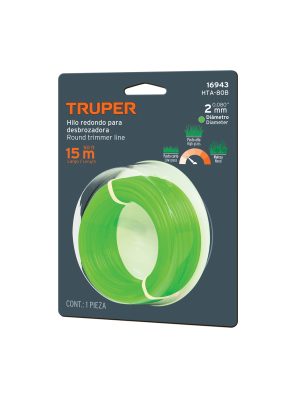 HTA-80B.jpg 16943 - Hilo redondo, para desbrozadora, 2mm x 15m, tarjeta, TRUPER