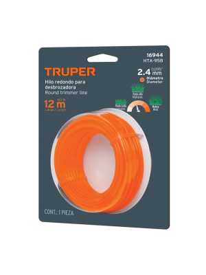HTA-95B.jpg 16944 - Hilo redondo, para desbrozadora, 2.4mm x 12m, tarjeta,TRUPER