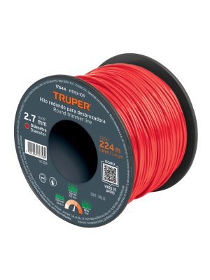 17644 - Hilo redondo, para desbrozadora, 2.7mm x 224m,carrete,TRUPER