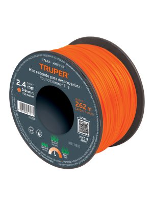 17643 - Hilo redondo, para desbrozadora, 2.4mm x 262m,carrete,TRUPER