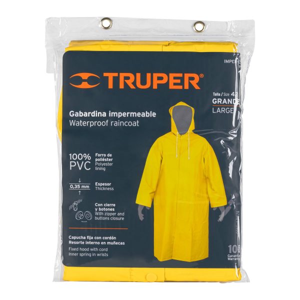 14415 - Gabardina impermeable doble capa, talla G, Truper