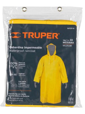 14414 - Gabardina impermeable doble capa, talla M, Truper
