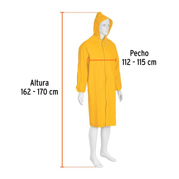 14413 - Gabardina impermeable doble capa, talla CH, Truper