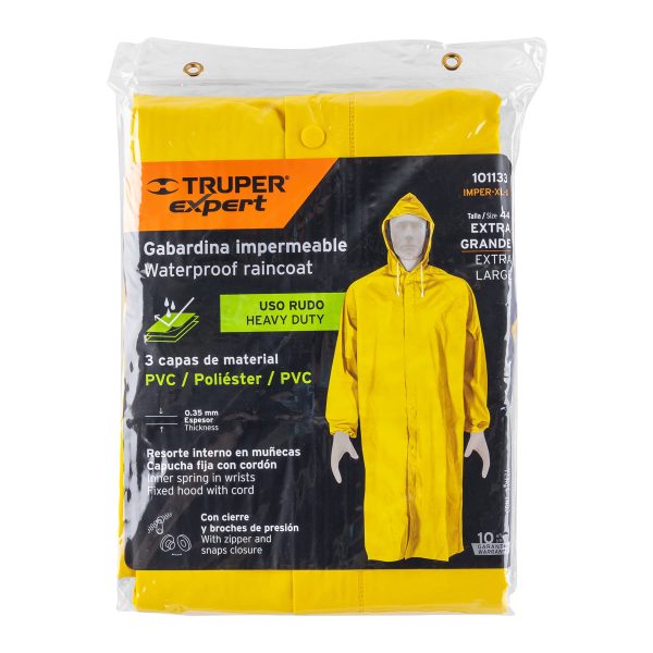 IMPER-XL-XE1.jpg 101133 - Gabardina impermeable triple capa, talla XG, Truper Expert
