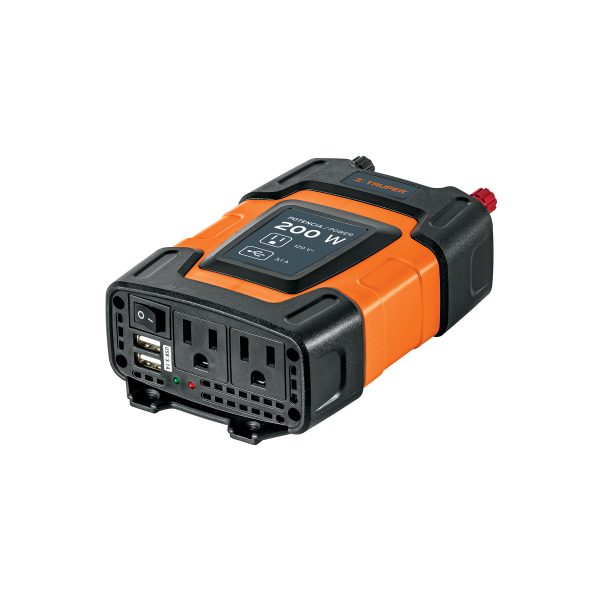 10448 - Inversor de corriente de 200 W con puertos USB, Truper