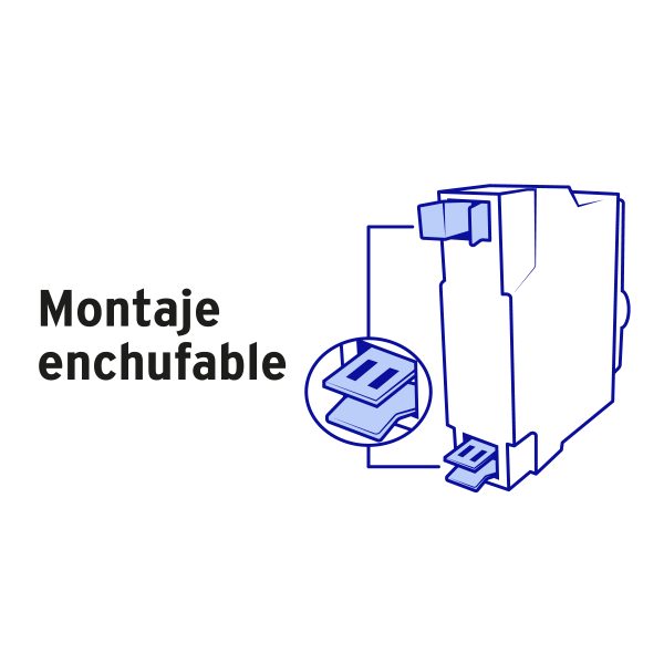 45873 - Interruptor de 1 polo 30A enchufable, a granel, VOLTECK