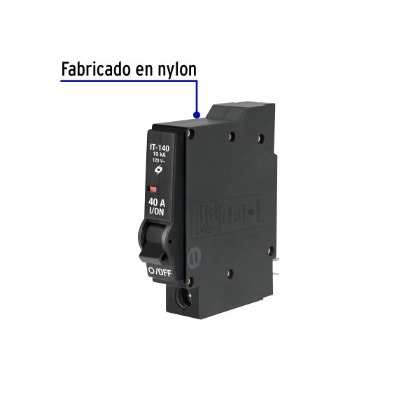 47509 - Interruptor de 1 polo 40A, enchufable, VOLTECK