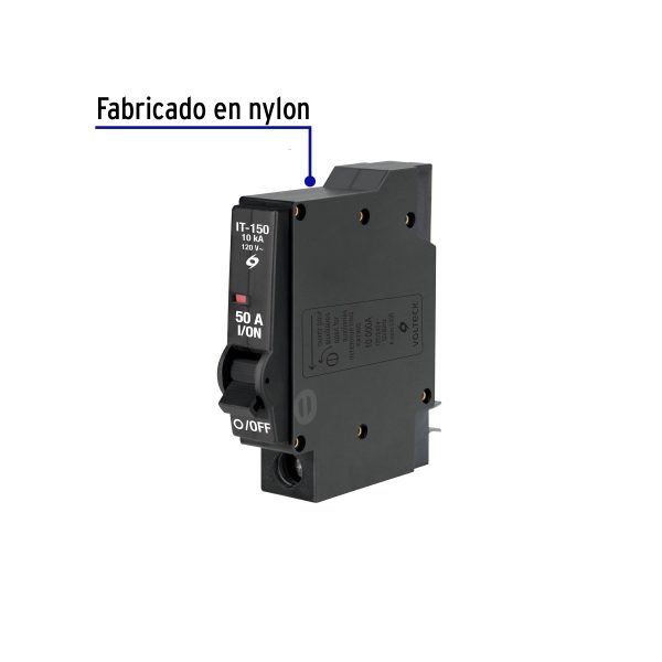 47510 - Interruptor de 1 polo 50A, enchufable, VOLTECK