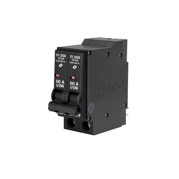 45880 - Interruptor de 2 polos 50A, enchufable, a granel, VOLTECK