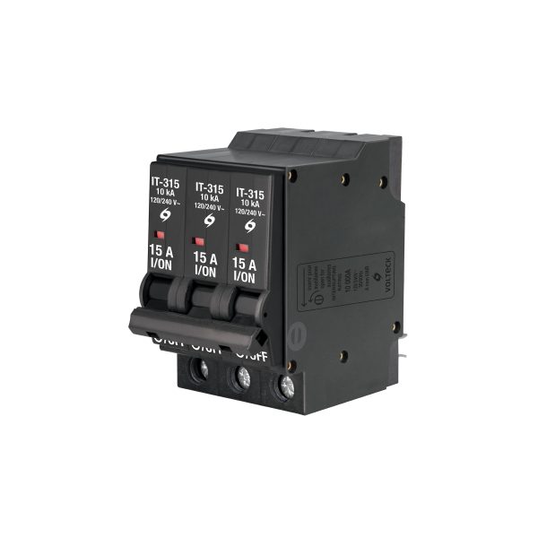 47513 - Interruptor de 3 polos 15A, enchufable, VOLTECK