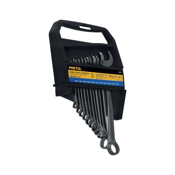 J-2011MG.jpg 26078 - Juego de 11 llaves combinadas mm, acabado gun metal, Pretul