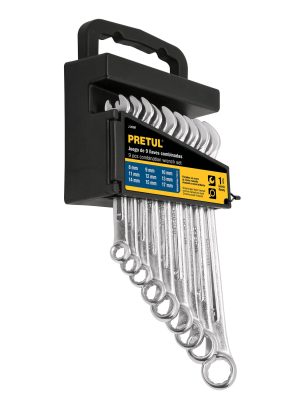 21995 - Juego de 9 llaves combinadas mm, PRETUL