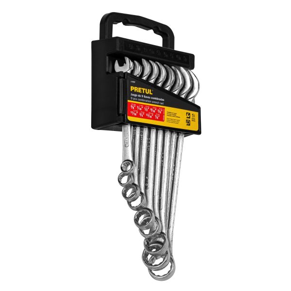 21994 - Juego de 9 llaves combinadas std, PRETUL