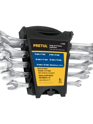 22001 - Juego de 5 llaves españolas mm, PRETUL