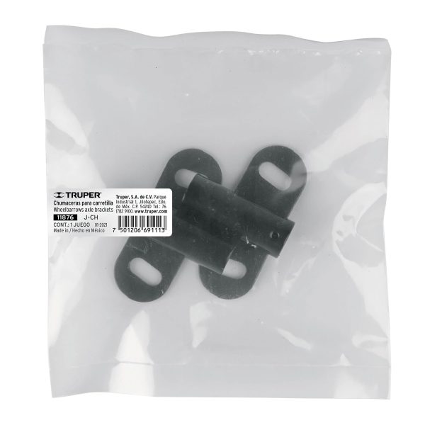 11876 - Juego 2 chumaceras p/carretillas de 1 llanta Truper y Pretul