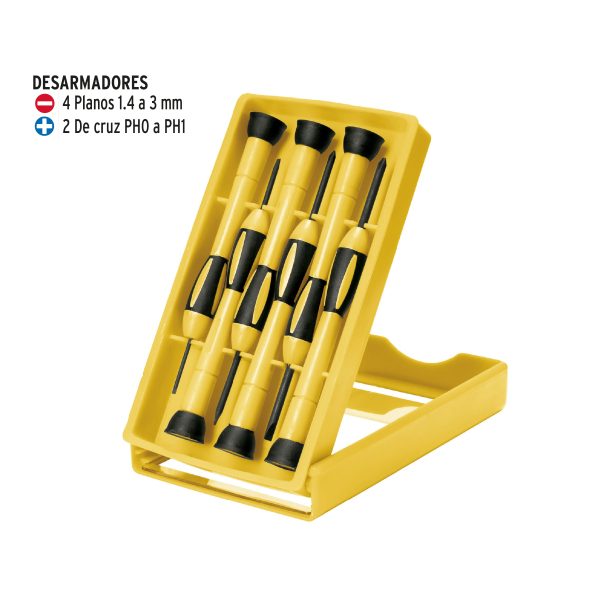 21381 - Juego con 6 desarmadores de precisión, Pretul
