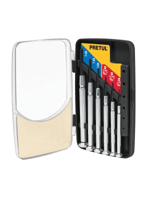 J-DEJ-6P.jpg 21382 - Juego con 6 desarmadores de precisión mango metálico, Pretul