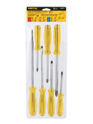 21378 - Juego de 7 desarmadores de impacto, Pretul