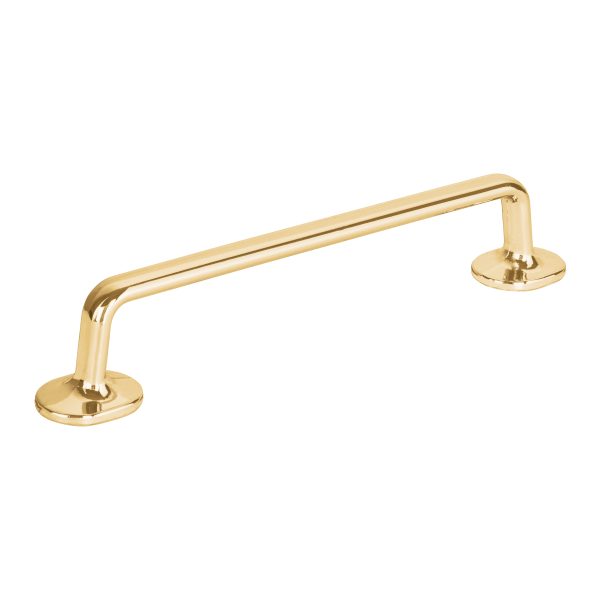 45796 - Jaladera de 128mm, línea Oviedo, latón brillante, HERMEX