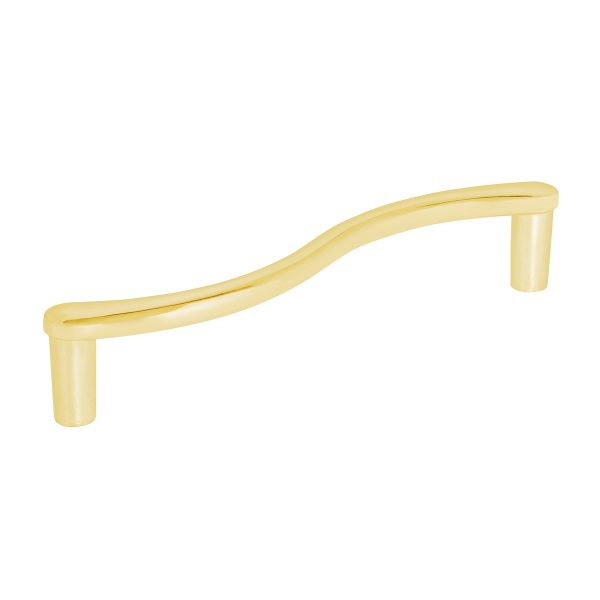 45799 - Jaladera de 96mm, línea Toledo, latón brillante, HERMEX