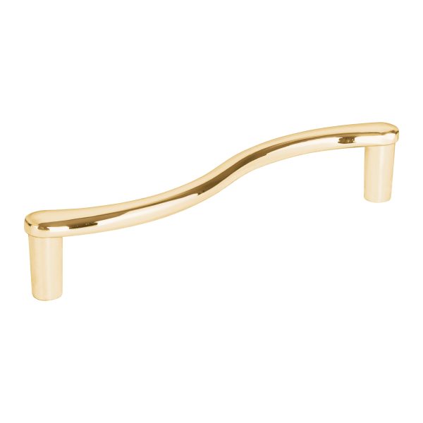 45802 - Jaladera de 128mm, línea Toledo, latón brillante, HERMEX