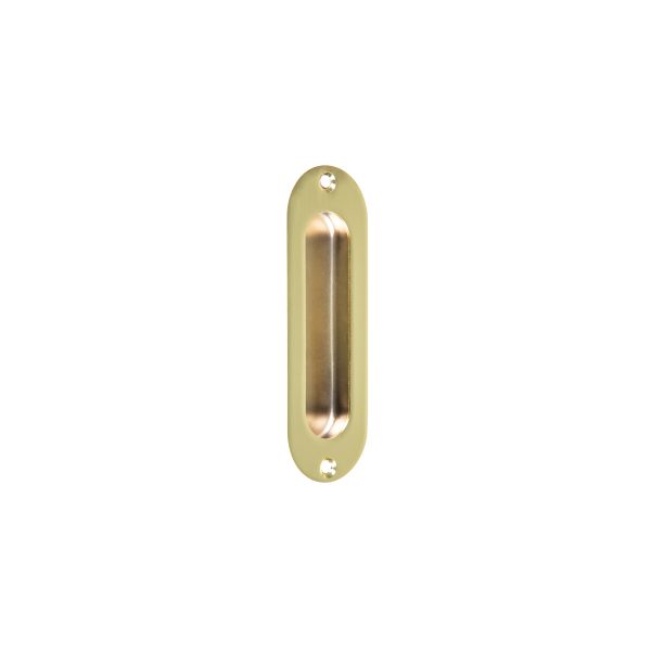 48992 - Jaladera de embutir ovalada acabado latón brillante, HERMEX