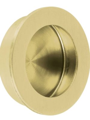 48993 - Jaladera de embutir circular No. 2 acabado latón brillante