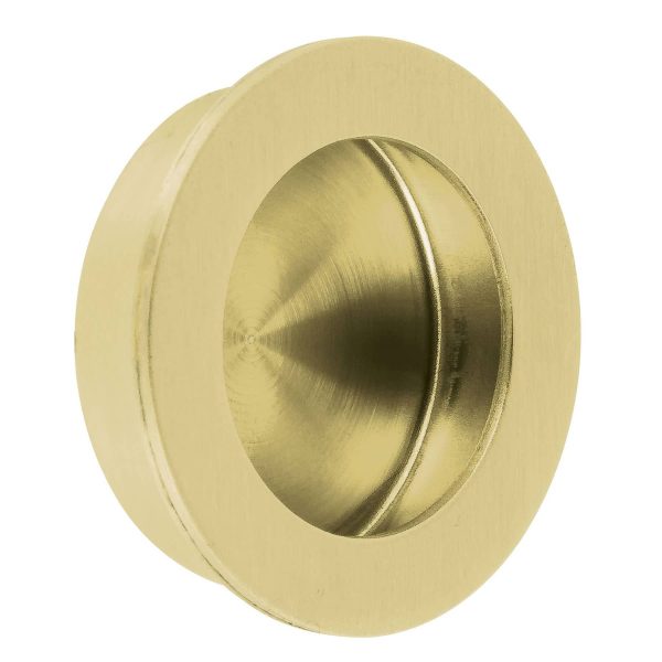 48993 - Jaladera de embutir circular No. 2 acabado latón brillante