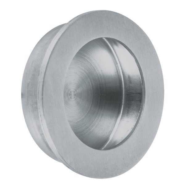 48999 - Jaladera de embutir circular No. 4 acabado cromo mate