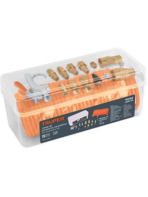 JAN-15E1.jpg 19094 - Juego de 15 accesorios neumáticos, cuerda 1/4' NPT, TRUPER