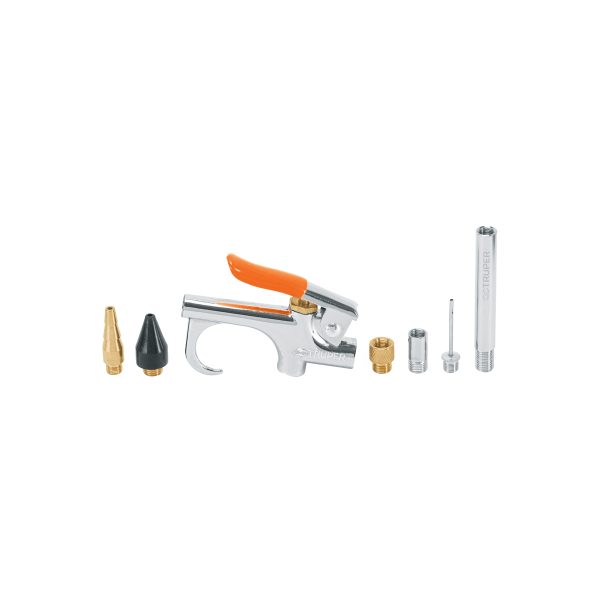 19078 - Juego pistola sopleteadora,2 boquillas,4 accesorios, TRUPER