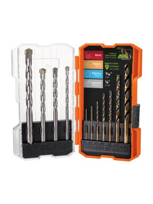 11335 - Juego de 11 brocas para metal y concreto en estuche, Truper