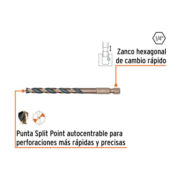 JBAV-5RFC1.jpg 102251 - Juego de 5 brocas HSS para metal zanco cambio rápido, Expert