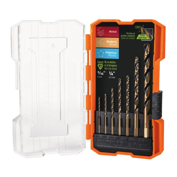 JBAV-7.jpg 11396 - Juego de 7 brocas HSS para metal en estuche, Truper Expert