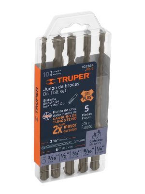 JBS-5.jpg 102364 - Juego de 5 brocas para concreto SDS Plus, Truper