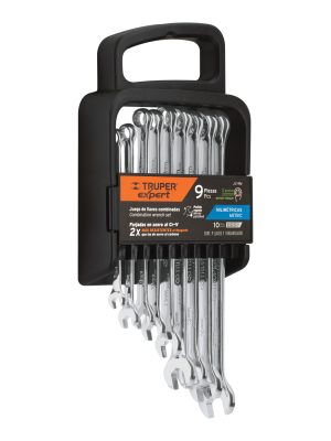 15774 - Juego de 9 llaves combinadas extralargas pulidas mm, EXPERT