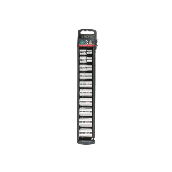 14176 - Juego de 10 dados cuadro 1/2' std, Truper