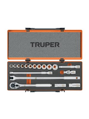 13934 - Juego de 18 herramientas cuadro 1/2' std para mecánico