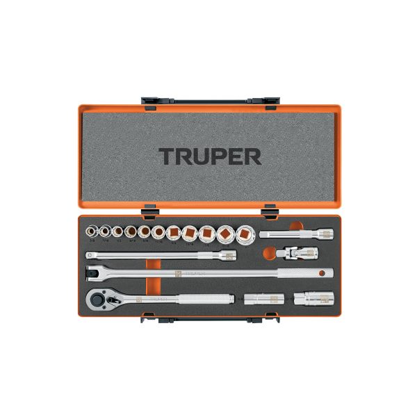 13934 - Juego de 18 herramientas cuadro 1/2' std para mecánico