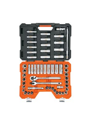 102261 - Juego de 56 herramientas cuadro 1/2' std y mm para mecánico