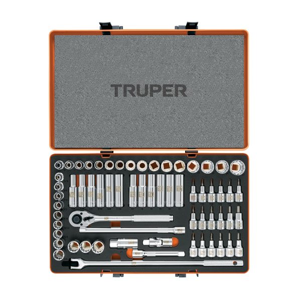12892 - Juego de 64 herramientas cuadro 1/2' std y mm para mecánico