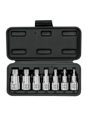 JD-1-2X7-BC.jpg 101305 - Juego de 7 dados cuadro 1/2' punta corta bristol, en estuche