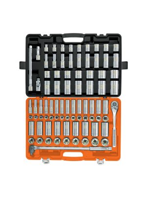 102390 - Juego de 83 herramientas cuadro 1/2' std y mm para mecánico